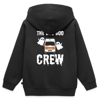 The Boo Boo Crew Krankenwagenfahrer - Kinder Premium Organic Zip Hoodie - Schwarz - Hinten - AI Model Kid Male (0cm)