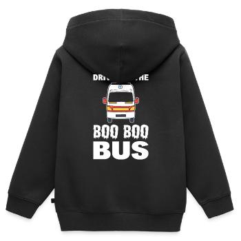 Lustiger Krankenwagenfahrer Sanitäter - Kinder Premium Organic Zip Hoodie - Schwarz - Hinten - AI Model Kid Male (0cm)