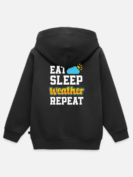 Meteorologo Meteorologia Storm Chaser Regalo - Felpa Premium con cappuccio con zip bambino bio - nero