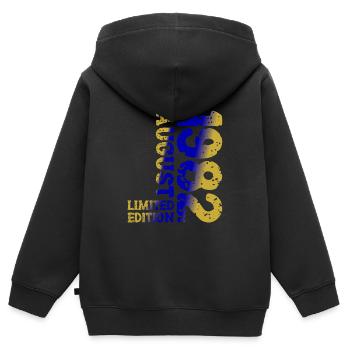 1982 August Limited Edition 41. Geburtstag Outfit - Kinder Premium Organic Zip Hoodie - Schwarz - Hinten - AI Model Kid Male (0cm)