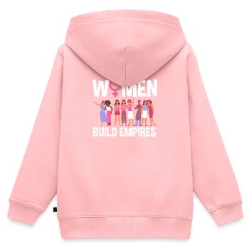 Feminismus Feministin - Kinder Premium Organic Zip Hoodie - Rosa - Hinten - AI Model Kid Female (0cm)