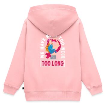 Feminismus Feministin - Kinder Premium Organic Zip Hoodie - Rosa - Hinten - AI Model Kid Female (0cm)