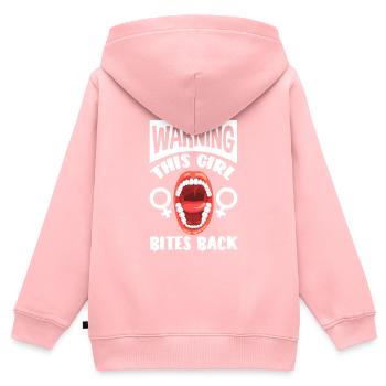 Feminismus Feministin - Kinder Premium Organic Zip Hoodie - Rosa - Hinten - AI Model Kid Female (0cm)