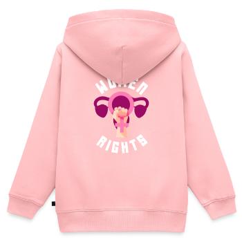 Feminismus Feministin - Kinder Premium Organic Zip Hoodie - Rosa - Hinten - AI Model Kid Female (0cm)
