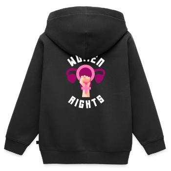 Feminismus Feministin - Kinder Premium Organic Zip Hoodie - Schwarz - Hinten - AI Model Kid Male (0cm)