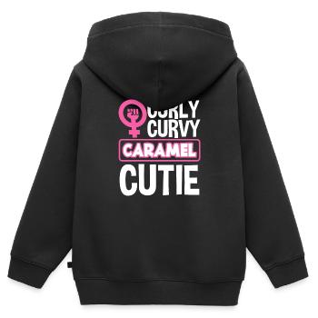 Feminismus Feministin - Kinder Premium Organic Zip Hoodie - Schwarz - Hinten - AI Model Kid Male (0cm)