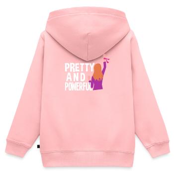Feminismus Feministin - Kinder Premium Organic Zip Hoodie - Rosa - Hinten - AI Model Kid Female (0cm)
