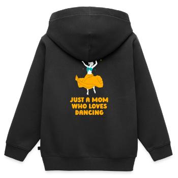 Mom Mutter Mutter Tanz Mutter - Kinder Premium Organic Zip Hoodie - Schwarz - Hinten - AI Model Kid Male (0cm)