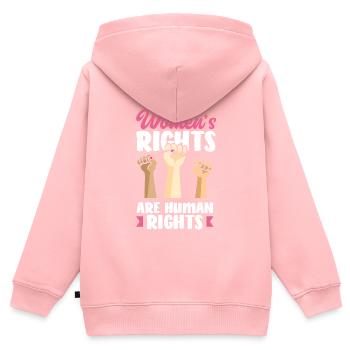 Feminismus Feministin - Kinder Premium Organic Zip Hoodie - Rosa - Hinten - AI Model Kid Female (0cm)