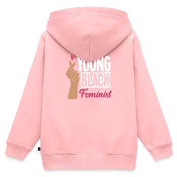 Feminismus Feministin - Kinder Premium Organic Zip Hoodie - Rosa - Hinten - AI Model Kid Female (0cm)