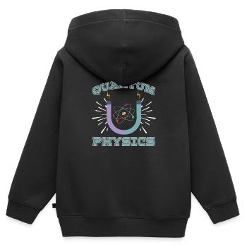 Physique Physiciens Réaction Physique quantique - Sweat Premium à capuche zippé enfant bio - noir - Dos - AI Model Kid Male (0cm)