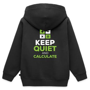 Physics Physicist Calculator Quantum Physics - Kids Premium Organic Zip-up Hoodie - black - Back - AI Model Kid Male (0cm)