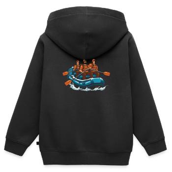Rafting - Sweat Premium à capuche zippé enfant bio - noir - Dos - AI Model Kid Male (0cm)