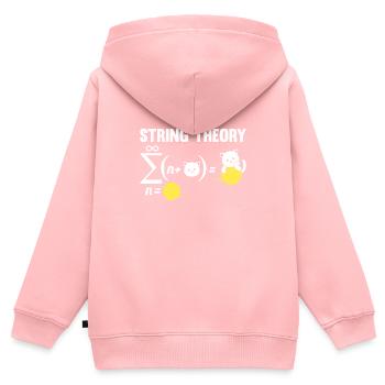 Physics Phyker Cat Quantum Physics String Theory - Kids Premium Organic Zip-up Hoodie - rose - Back - AI Model Kid Female (0cm)