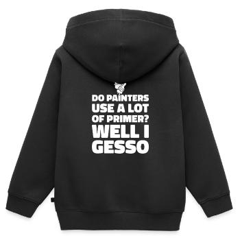 Maler Lackierer - Kinder Premium Organic Zip Hoodie - Schwarz - Hinten - AI Model Kid Male (0cm)