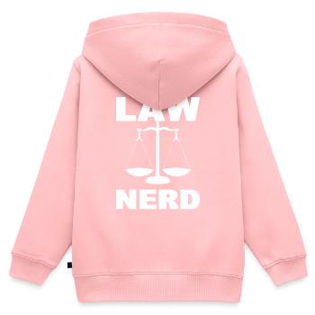 Law Nerd Rechtsanwalt - Kinder Premium Organic Zip Hoodie - Rosa - Hinten - AI Model Kid Female (0cm)