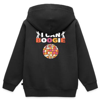 I Can Boogie Ballsaaltänzerin - Kinder Premium Organic Zip Hoodie - Schwarz - Hinten - AI Model Kid Male (0cm)