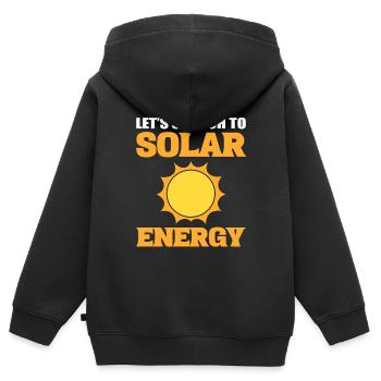 Solarenergie Energie Solarenergie -Inventar - Kinder Premium Organic Zip Hoodie - Schwarz - Hinten - AI Model Kid Male (0cm)