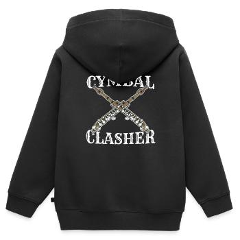 Fanfahrenzug Spielmannszug Becken - Kinder Premium Organic Zip Hoodie - Schwarz - Hinten - AI Model Kid Male (0cm)
