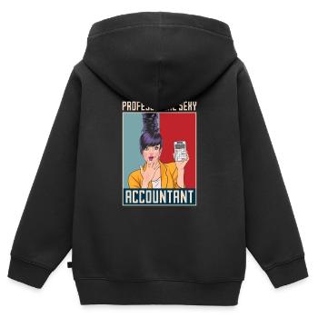 Accountant Tax Advisor Calculator - Kids Premium Organic Zip-up Hoodie - black - Back - AI Model Kid Male (0cm)