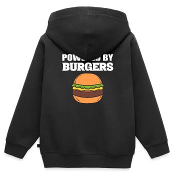 Burger Burger-Liebhaber - Kinder Premium Organic Zip Hoodie - Schwarz - Hinten - AI Model Kid Male (0cm)