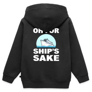 Kreuzfahrturlaub Tourist - Kinder Premium Organic Zip Hoodie - Schwarz - Hinten - AI Model Kid Male (0cm)