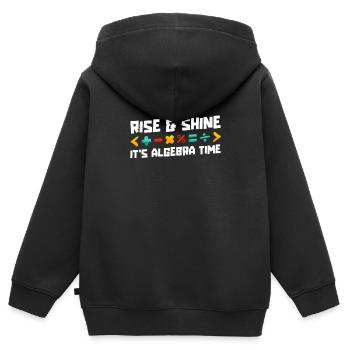 Mathelehrer Mathe Lehrer Algebra - Kinder Premium Organic Zip Hoodie - Schwarz - Hinten - AI Model Kid Male (0cm)