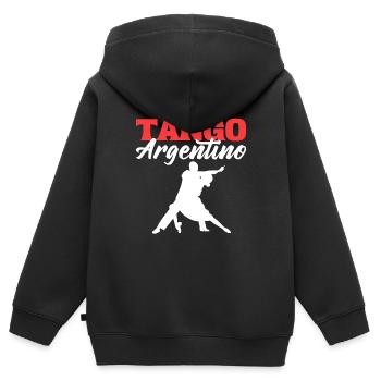Tango Argentino Tango Tänzer - Kinder Premium Organic Zip Hoodie - Schwarz - Hinten - AI Model Kid Male (0cm)