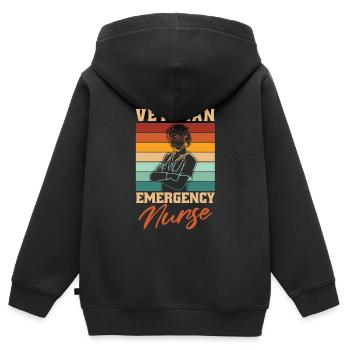Krankenschwester Notfall Krankenschwester - Kinder Premium Organic Zip Hoodie - Schwarz - Hinten - AI Model Kid Male (0cm)