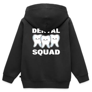 Dental Squad Kieferorthopäden - Kinder Premium Organic Zip Hoodie - Schwarz - Hinten - AI Model Kid Male (0cm)