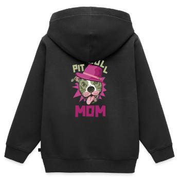 Pitbull Mom Pitbull Prohibition Mom - Kids Premium Organic Zip-up Hoodie - black - Back - AI Model Kid Male (0cm)