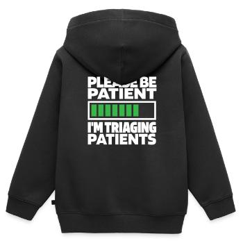 Krankenschwester Triage Notfall Krankenschwester - Kinder Premium Organic Zip Hoodie - Schwarz - Hinten - AI Model Kid Male (0cm)