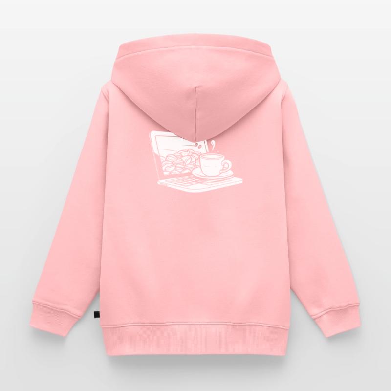 Entwickler Coder Programmierer Kaffee Kinder Premium Organic Zip Hoodie