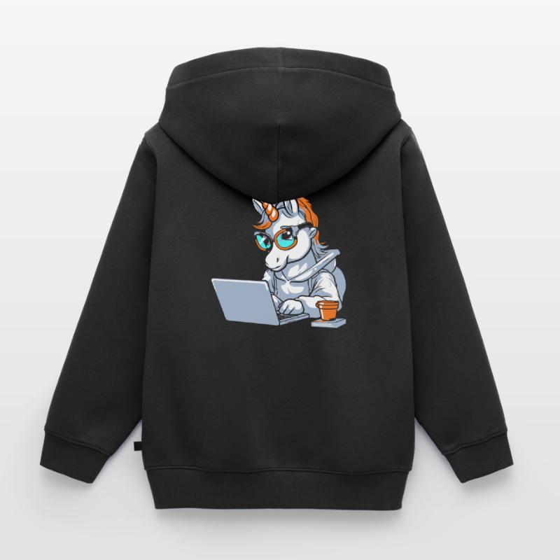 Developer, Coder, Programmer, Coffee Kids Premium Organic Zip-up Hoodie