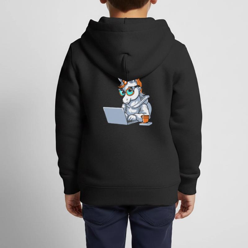 Developer, Coder, Programmer, Coffee Kids Premium Organic Zip-up Hoodie