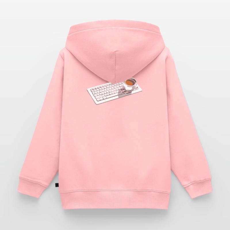 Entwickler Coder Programmierer Kaffee Kinder Premium Organic Zip Hoodie