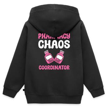 Apothekerleben Apotheker - Kinder Premium Organic Zip Hoodie - Schwarz - Hinten - AI Model Kid Male (0cm)