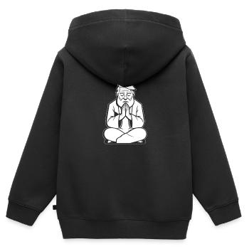 Christ Christentum - Kinder Premium Organic Zip Hoodie - Schwarz - Hinten - AI Model Kid Male (0cm)