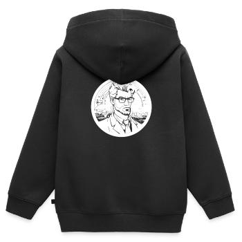 Data Science Data Analyst - Kinder Premium Organic Zip Hoodie - Schwarz - Hinten - AI Model Kid Male (0cm)