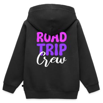 Road Trip Crew Reisender - Kinder Premium Organic Zip Hoodie - Schwarz - Hinten - AI Model Kid Male (0cm)