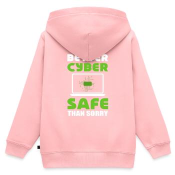 Internet-Sicherheit Softwareentwickler - Kinder Premium Organic Zip Hoodie - Rosa - Hinten - AI Model Kid Female (0cm)