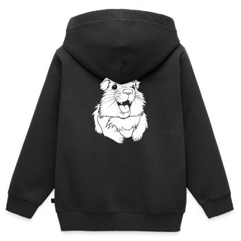 Guinea Pig Guinea Pig Smiling - Kids Premium Organic Zip-up Hoodie - black - Back - AI Model Kid Male (0cm)