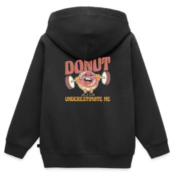 Donut Fitness Donut Gym - Sweat Premium à capuche zippé enfant bio - noir - Dos - AI Model Kid Male (0cm)