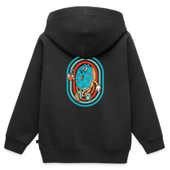 Donut - Kinder Premium Organic Zip Hoodie - Schwarz - Hinten - AI Model Kid Male (0cm)