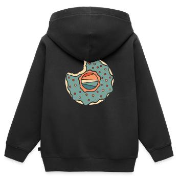 Donut - Kinder Premium Organic Zip Hoodie - Schwarz - Hinten - AI Model Kid Male (0cm)