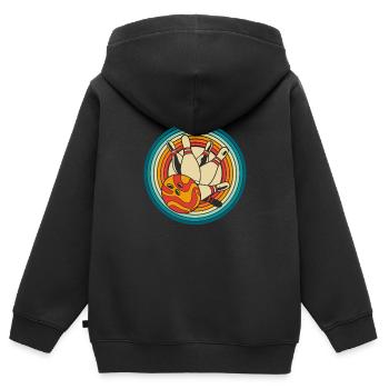 Bowling Bowlen Bowler - Kinder Premium Organic Zip Hoodie - Schwarz - Hinten - AI Model Kid Male (0cm)