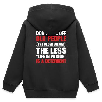 Antiker Liebhaber Antiquitätensammler - Kinder Premium Organic Zip Hoodie - Schwarz - Hinten - AI Model Kid Male (0cm)