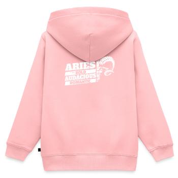 Aries Zodiac Signs Features - Kids Premium Organic Zip-up Hoodie - rose - Back - AI Model Kid Female (0cm)