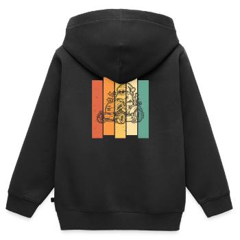 Hobbygärtner Garten - Kinder Premium Organic Zip Hoodie - Schwarz - Hinten - AI Model Kid Male (0cm)