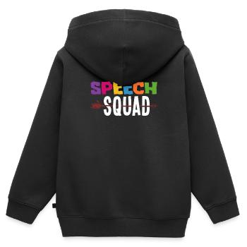 Speech therapist, speech therapist, speech therapist - Kids Premium Organic Zip-up Hoodie - black - Back - AI Model Kid Male (0cm)